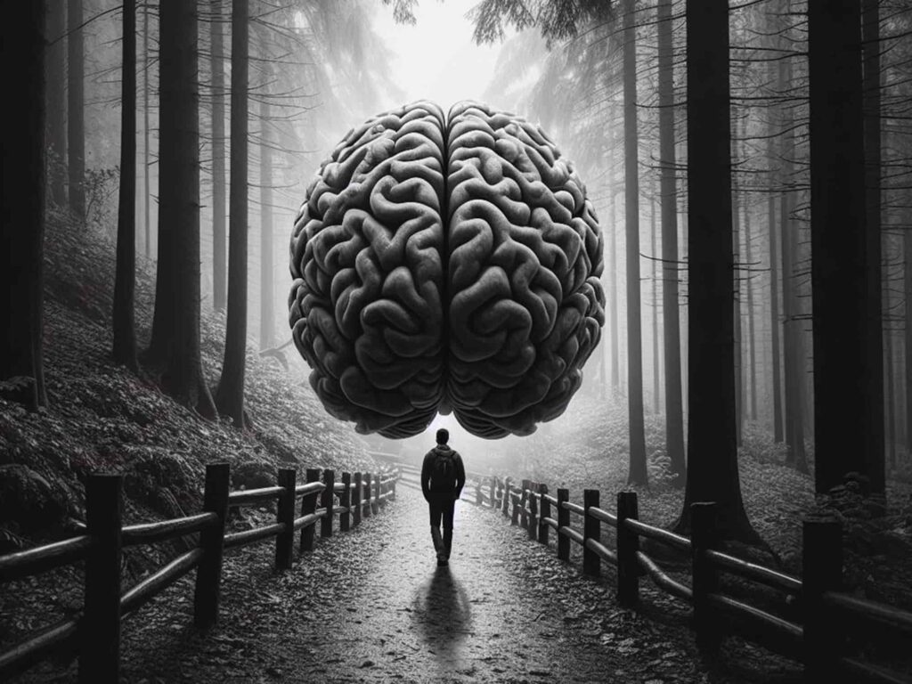 How To Stop Your Mind Wandering When You Present. This brain is off for a wander down a forest path.